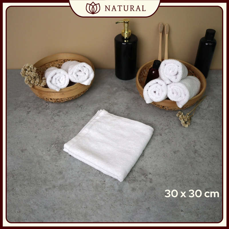 Product image Chalmer - Handuk Tangan Hotel Natural by Chalmer 30 x 30 cm Seri Handuk Hotel 30 x 30 cm 1 pcs