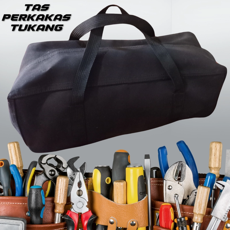 Product image Travellers - Tas Perkakas Tukang Tool Box Bahan Canvas Hitam