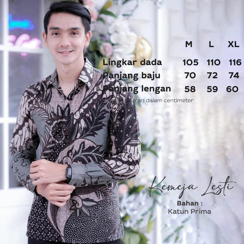 Product image Kebaya Sarimbit Modern - BATIK COUPLE LESTI - Harga Terjangkau Rok saja Abu