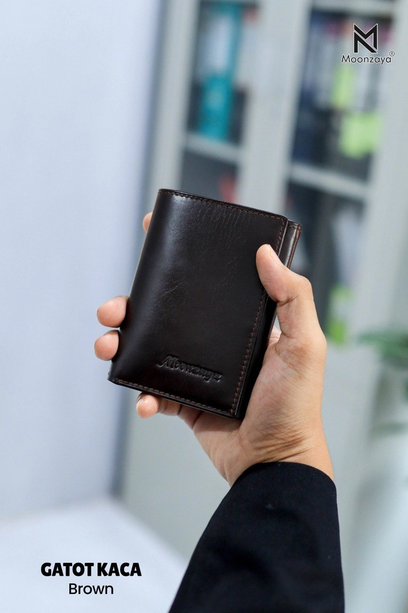 Product image Moonzaya - DOMPET GATOT KACA BY MOONZAYA DOMPET PRIA KULIT SAPI ASLI GATOT KACA BROWN