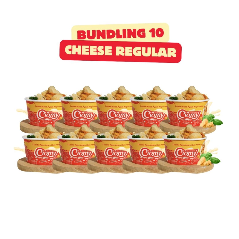 Product image Makanan Ringan Paket Bundling 10 cuanki chicken Cheese Cup Reguler 75gr Ayam Pedas Kuah Keju