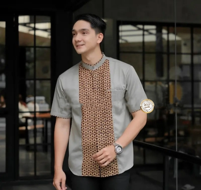 Product image Kois Batik - COUPLEN BAJU KOKO AYAH DAN ANAK ARJUNA NEW TERBARU WARNA HIJAU SAGE Xxl Ayah arjuna