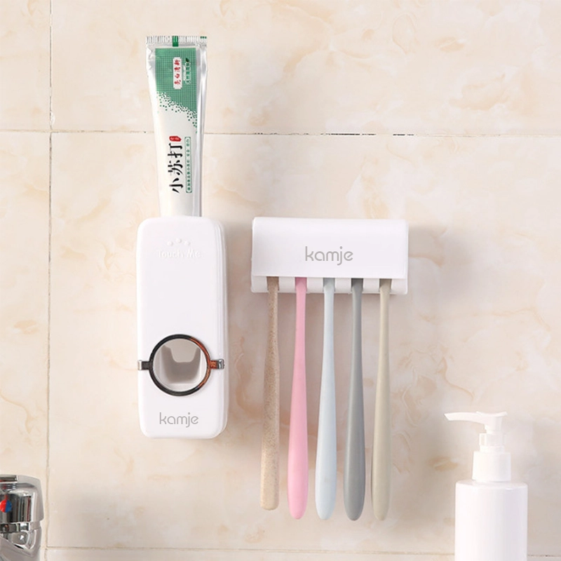 Product image KAMJE Dispenser Pasta Gigi Odol Tempat Sikat Gigi Tempat Penyimpanan Kamar Mandi KMJ066 KMJ066 RANDOM