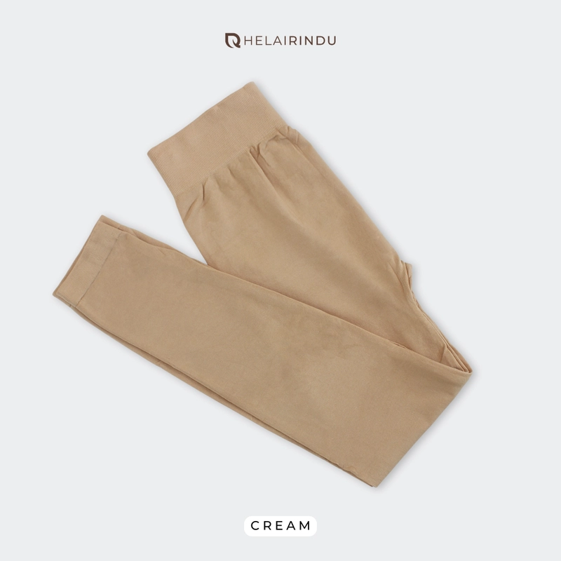 Product image HELAIRINDU - Legging Polos Dewasa High Waist Super Stretch 45 - 80kg AllSize Cream