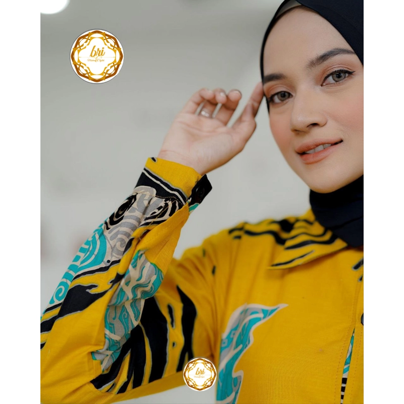 Product image Rambe Batik Indonesia - Couple Tunik Aprilia Terbaru Modern dan Exclusive Kemeja Saja Size M Aprilia