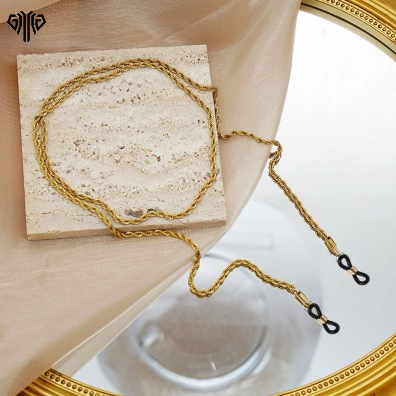 Product image GAWUNG - Kalung Strap Kacamata Model Stainless Steel Tambang Anti Lost Aesthetic KCKAEL dewasa Hitam