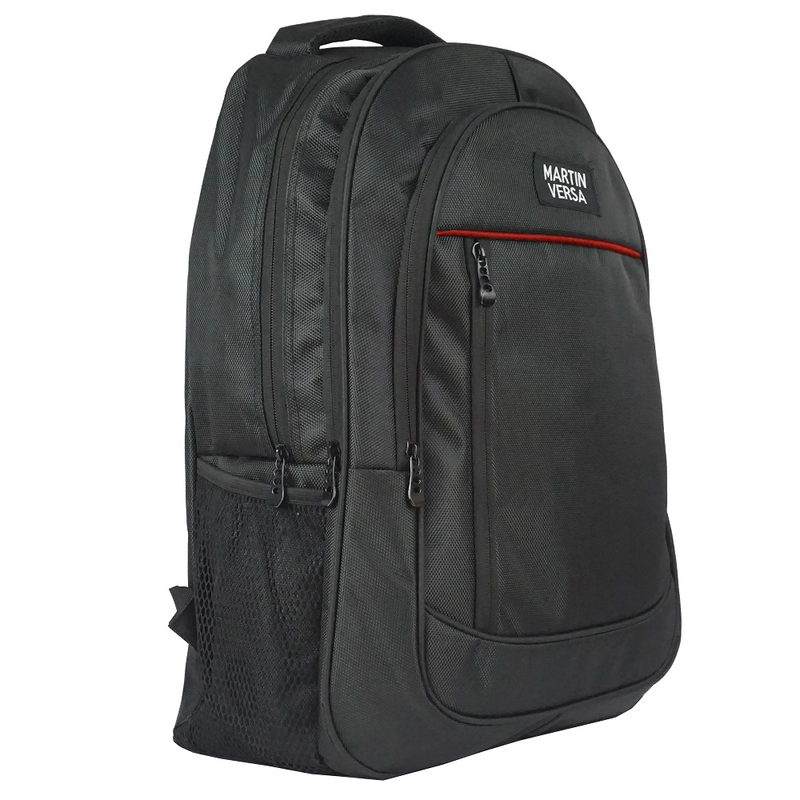Product image Martinversa TP10 Tas Polo Pria Backpack Laptop Sekolah Kerja Kanvas Nylon Free Size Hitam
