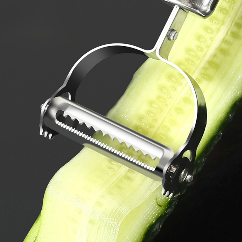 Product image KAHASIL - Pisau Peeler Kupas Parut Buah dan Sayur Stainless Steel Anti Karat 2in1 KMJ213 SILVER