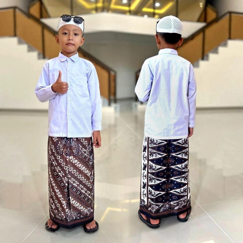 Product image Kois Batik - Sarung anak instan modern anti ribet free peci rajut untuk kesayangan XL sarung instan 5
