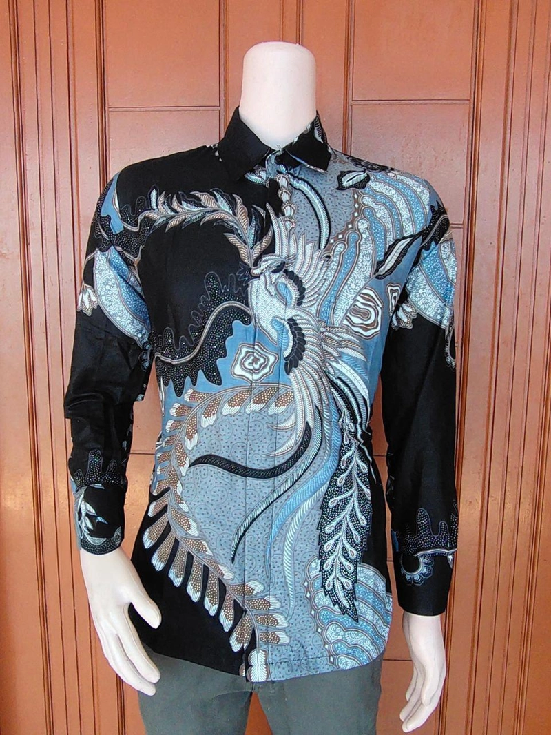 Product image Kois Batik - Gamis Cantik Coupel Kemeja Bisa Dipisah Terbaru Motif cendrawasih M Kemeja cendrawasih