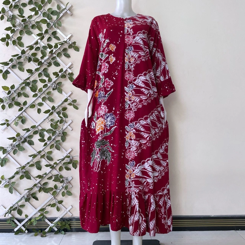 Product image Batik Ayodha - DASTER SEKDRESS AIRA LEHER BULAT ALLSIZE STANDART Allsize A