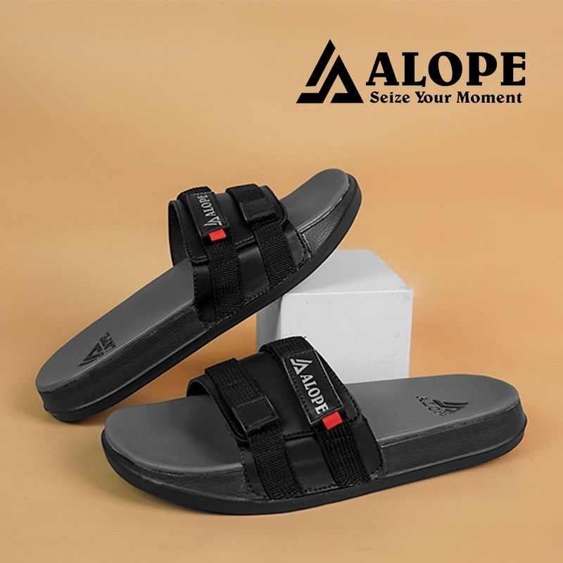 Product image ALOPE OFFICIAL - SANDAL VANNO SANDAL PRIA KEKINIAN BAHAN SOL PHYLON SIZE DEWASA READY 39 SAMPAI 43 39 HITAM