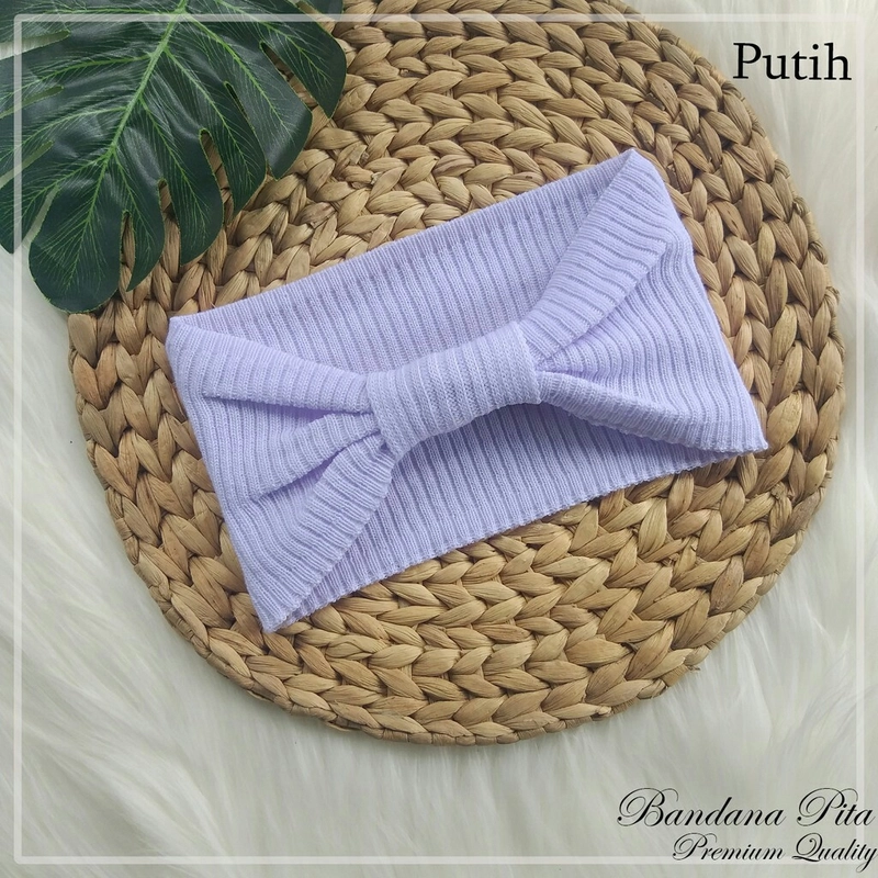 Product image Barakallah official store - BANDANA - CIPUT RAJUT PITA 2 IN 1 ALL SIZE PUTIH
