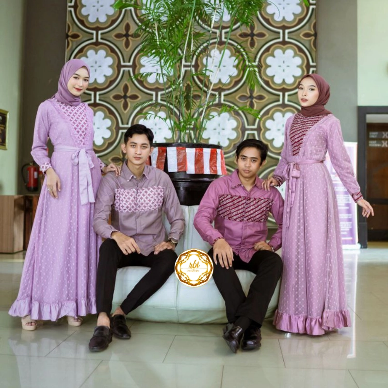 Product image Couple Gamis Ayuma Size S M L XL XXL - Dua Varian Warna Kemeja Saja Size M Lilac