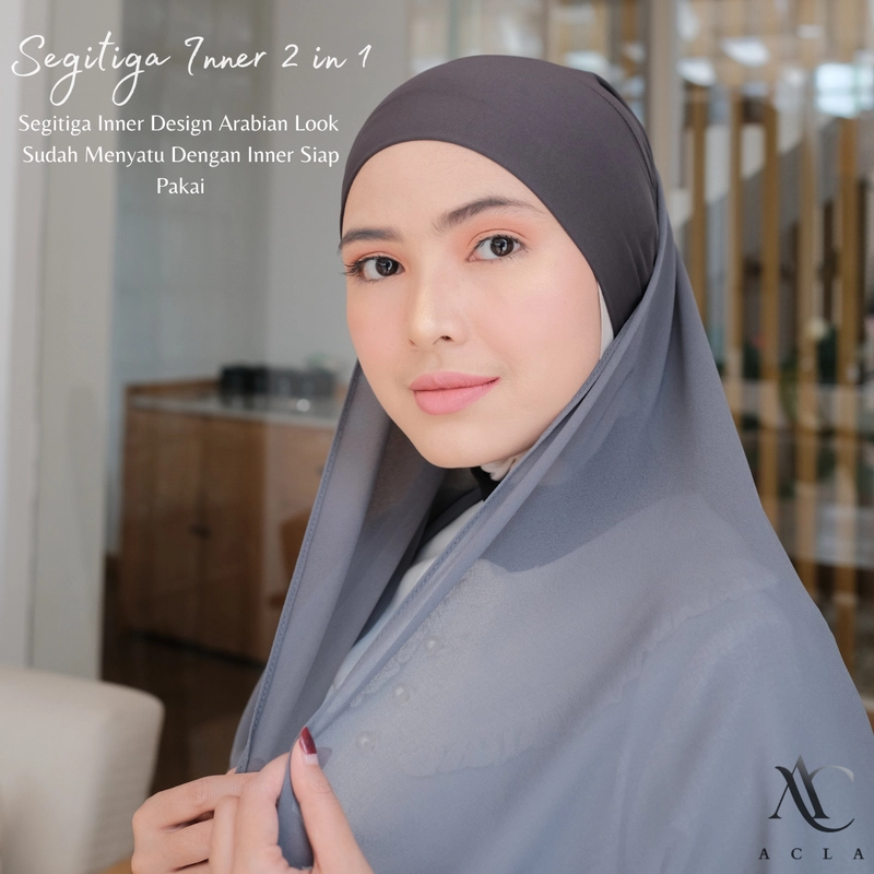 Product image Acla Daily - Jilbab Segitiga 2 IN 1 Ceruty Babydoll All size Black