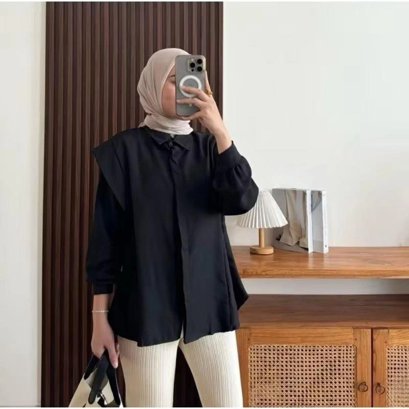 Product image MEQA DAILY - MEQA DAILY - Andini Blouse Shakila L Hitam