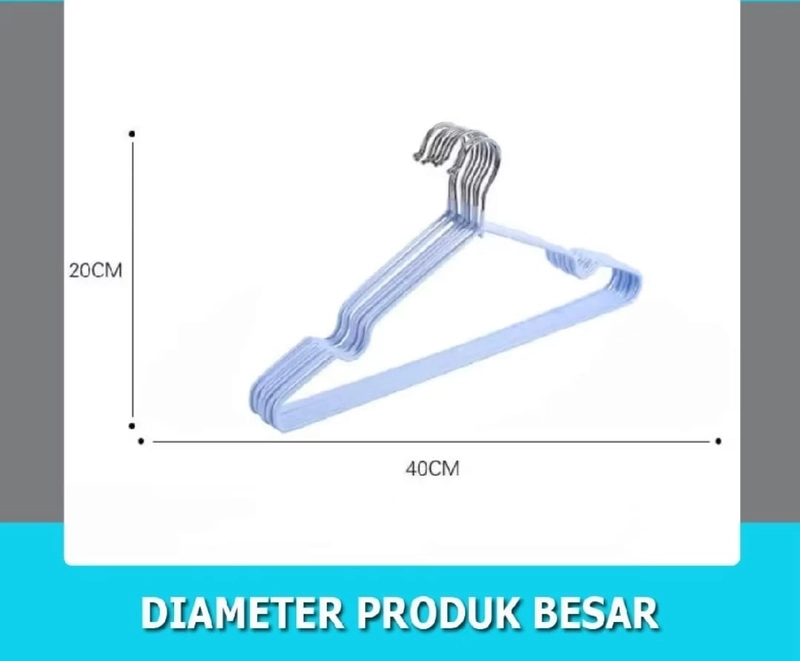 Product image Alcante - Hanger baju gantungan baju dewasa anti karat isi 10 pc isi 10 pc random