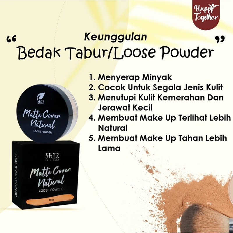 Product image SR12 Loose Powder SPF 20 Tahan Lama Full Coverage Dan Flawless Finished 15 gr Loose Powder Natural
