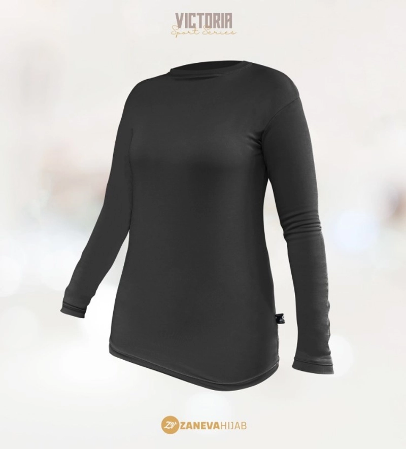 Product image Zaneva Hijab - Zaneva Hijab - Manset Turttle Neck Lengan Panjang by Zaneva Standar Hitam