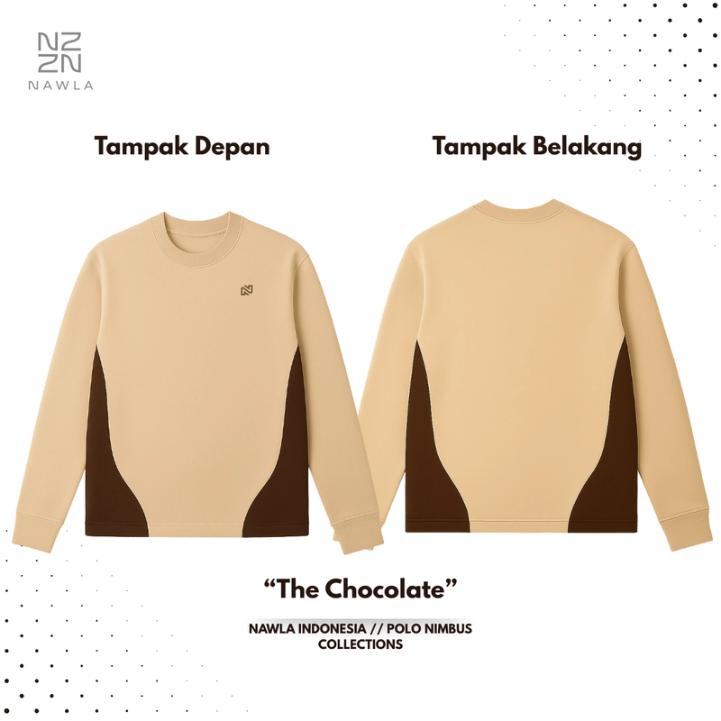 Product image NAWLA - Kaos Twotone Tee Lengan Panjang XL White & Black