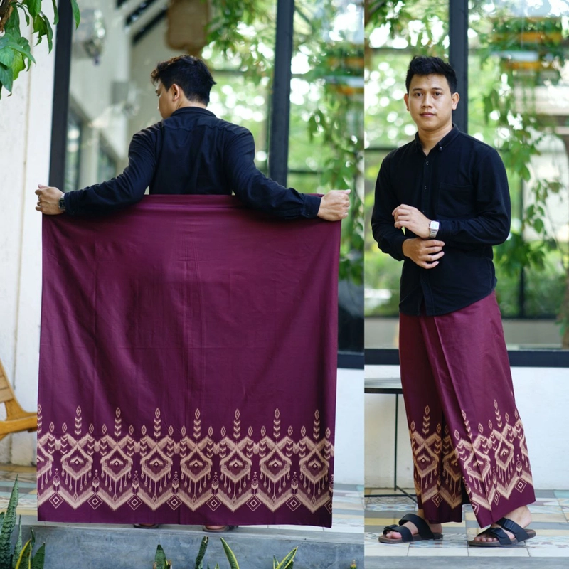 Product image Kois Batik - Sarung Santri Dewasa Motif Fardan Sarung dewasa Fardan marun
