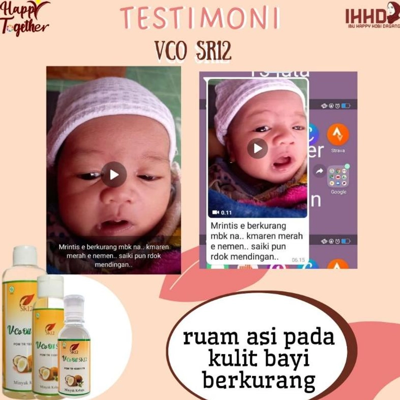 Product image SR12 VCO Minyak Kelapa Murni Mengatasi Ruam Iritasi 60 ml VCO Cair