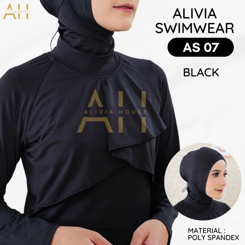 Product image Alivia House - Alivia Swimwear AS07 - Baju Renang Muslimah M Black