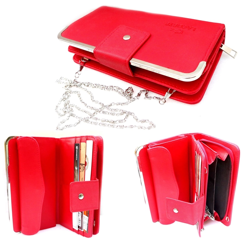 Product image Lanc Fashion - Dompet Organaizer Jumbo Selempang Fashion Female Frame Stainless WARNA MERAH