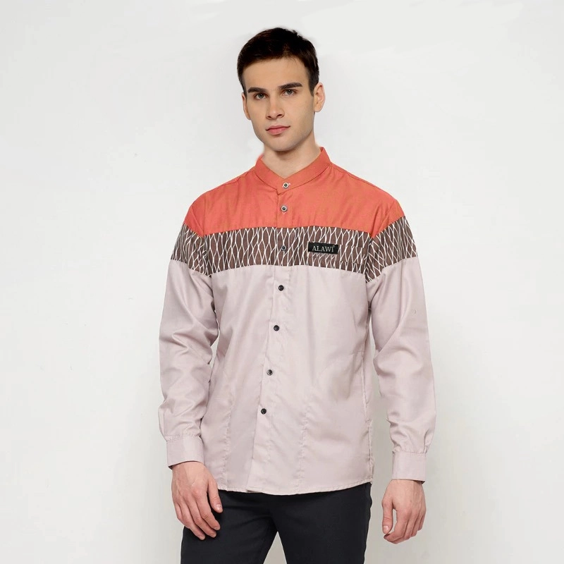 Product image Batik Mafaza - Baju Koko Pria Dewasa Modern Kekinian Lebaran 2025 motif sandiko bata M Sandiko bata