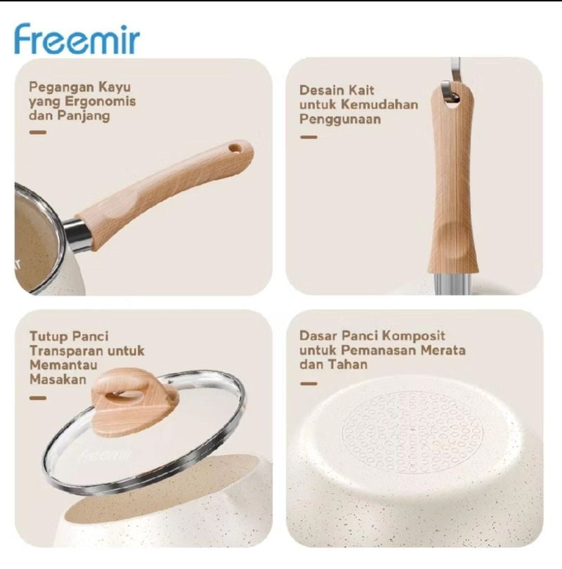 Product image Rizki Electronics - FREEMIR PANCI SUSU BULAT GEMOY BEIGE 16 CM dengan TUTUP KACA 16 CM BEIGE