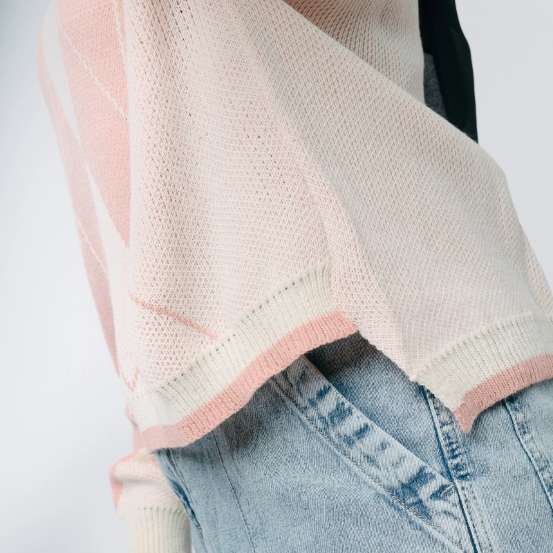 Product image MKY Clothing - SWEATER RAJUT CROP DIAMOND One Size Pink