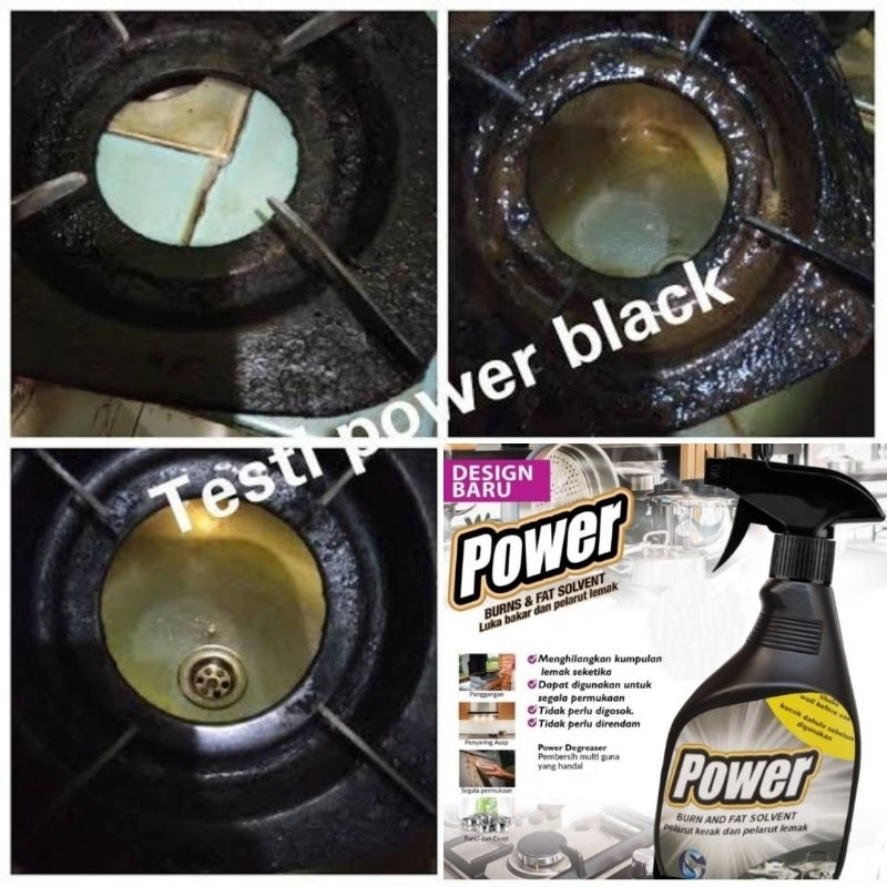 Product image Scrab - BISA COD /BAYAR DITEMPAT terlaris termurah POWER DEGREASER BURN penghilang kerak pembersih wajan gos 600ml Hitam