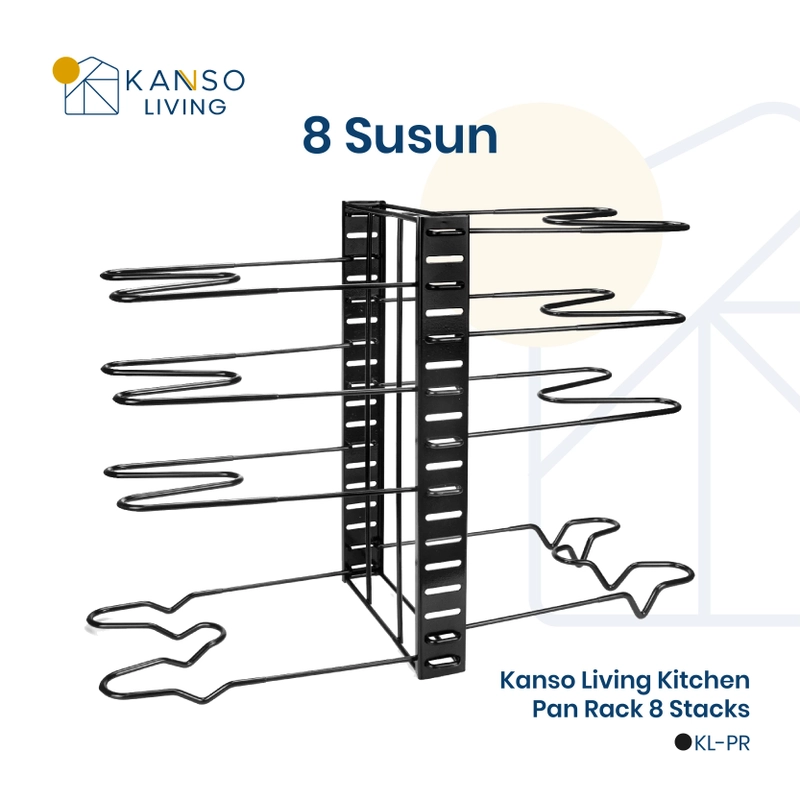 Product image Kanso Living - Kanso Living Rak Panci Rak Dapur Serbaguna 8 Susun 1500 8 Susun