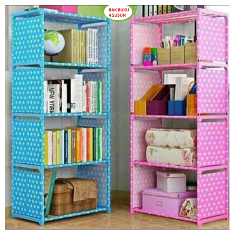 Product image UTAMAMEGA - Rak Buku 4 Susun Minimalis Multifungsi Warna Random