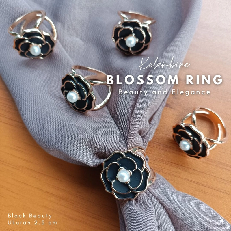 Product image Kelambine - Blossom Ring Bros Cincin Blossom by Kelambine Blossom Brooch Black Beauty