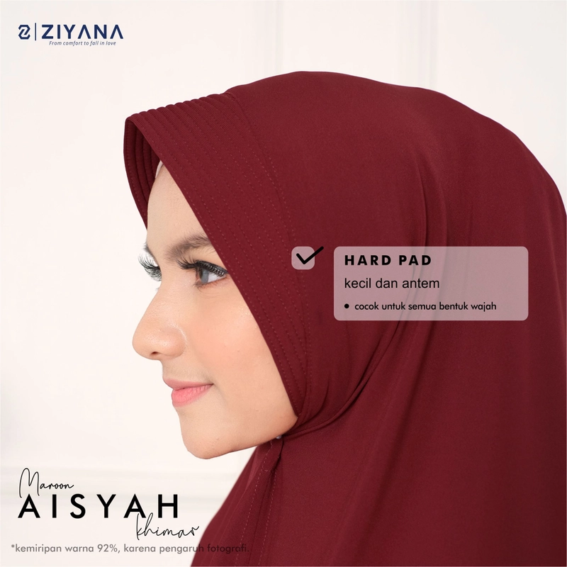 Product image Ziyana Hijab - Hijab Khimar Aisyah Royal Jersey Premium Allsize Black