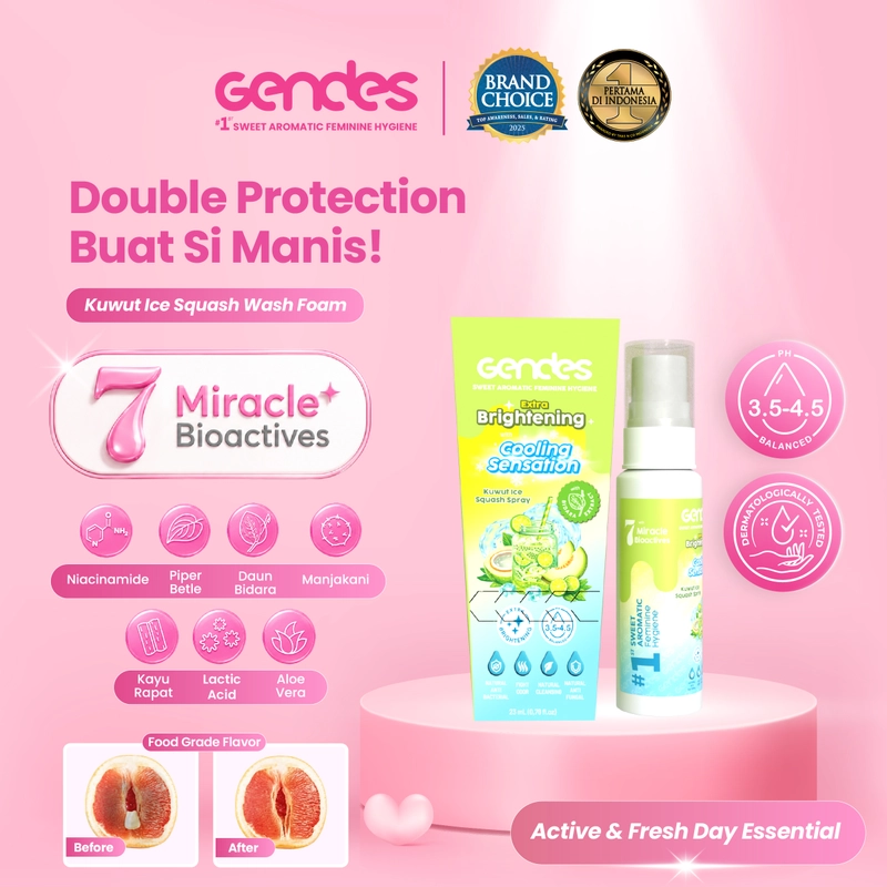 Product image GENDES - Gendes Sweet Aromatic Feminine Care Spray with Kuwut Ice Squash 7 Miracle Bioactives 23ml Kuwut Ice Squash