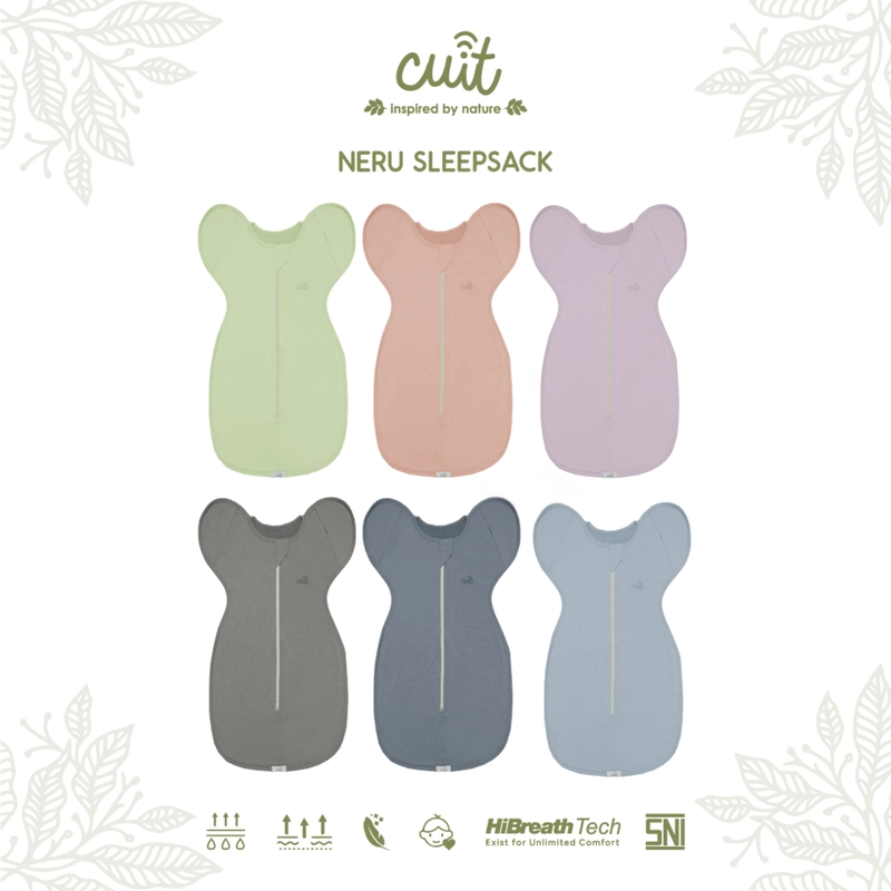 Product image Kintakun Baby - [WARNA BARU] Kantong Tidur Bayi Bedong Bayi Instan Lengan Flexible Neru 0 - 6 Bulan 0-6 Bulan Cookie Grey