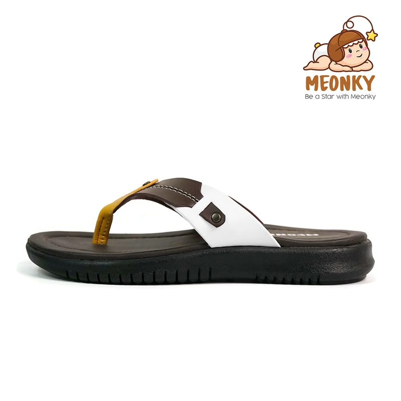 Product image Meonky Official - Sandal Anak Laki Laki Sendal Japit Sintetis Casual SB - 11 Untuk Bermain Sekolah 36 Coklat Tua