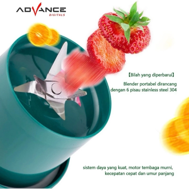Product image Advance Digitals Indonesia - Blender Portable Mini BL-301 Kapasitas 300ml - Hijau