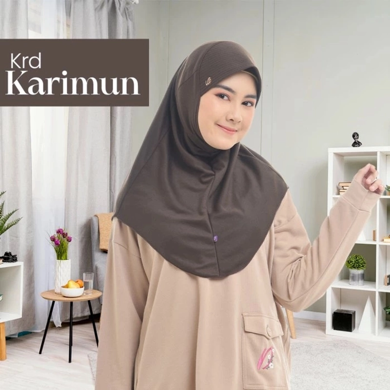 Product image Rabbani - Kerudung Sekolah Instan Karimun All size Brown