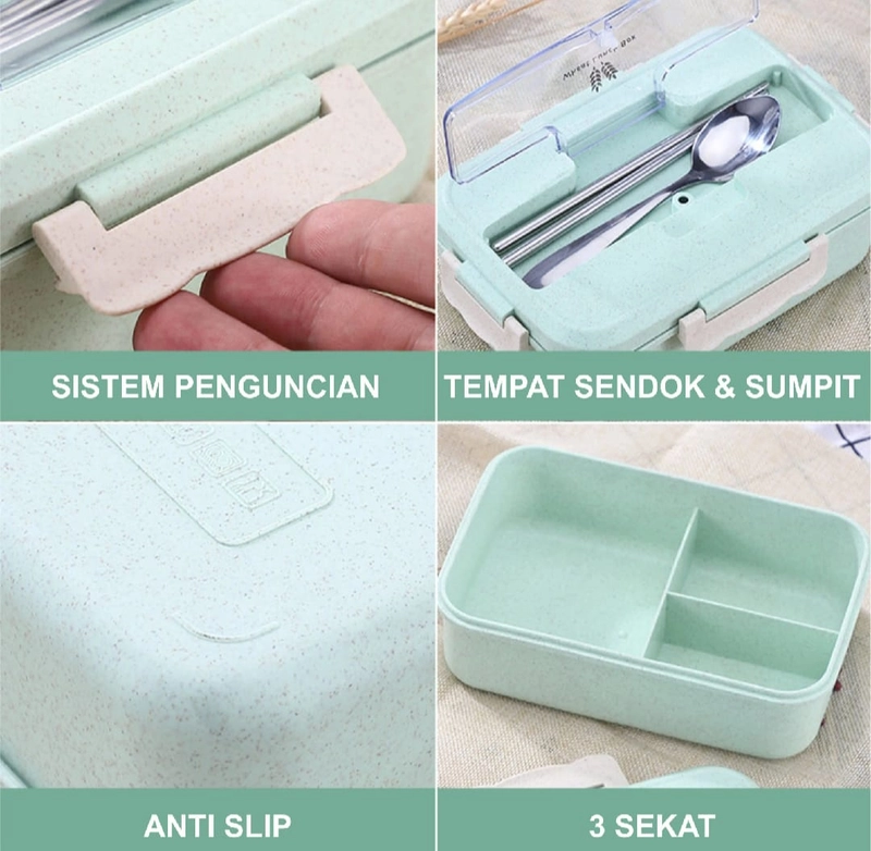 Product image DiAr OlShop - Lunch Box/ Kotak Bekal Makan Pcs Blue
