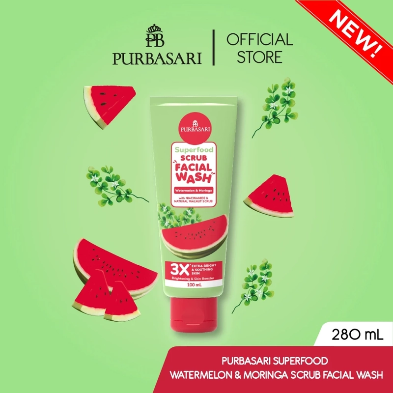 Product image Purbasari - [3pcs] Purbasari Superfood FACIAL SCRUB / lulur wajah Mencerahkan Kotoran Perontok Bundle Mix