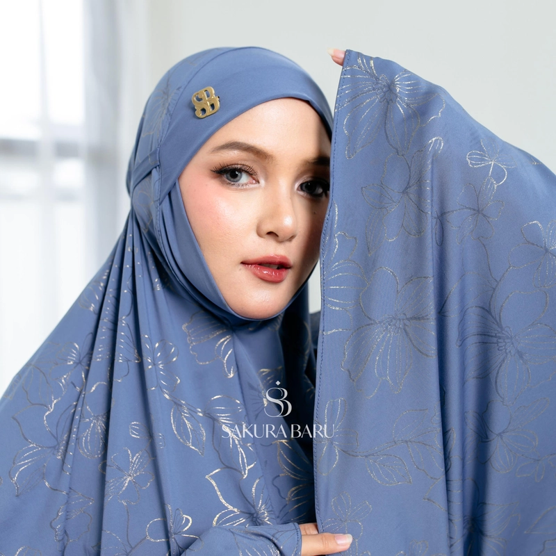 Product image Sakura Baru - Mukena Hafizah Mimoza All Size Denim Magnolia