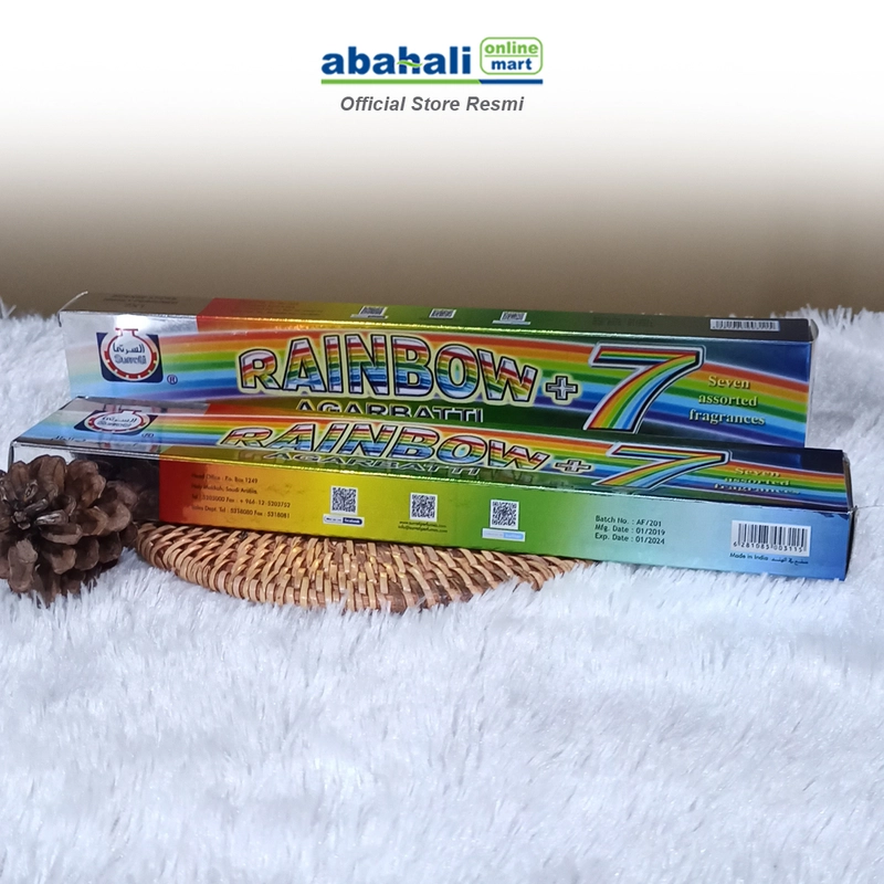 Product image Abahali Mart - Dupa Stik Rainbow Aromaterapi Warna-Warni Wangi Menenangkan Cocok untuk Pengharum Ruangan 1pcs Rainbow