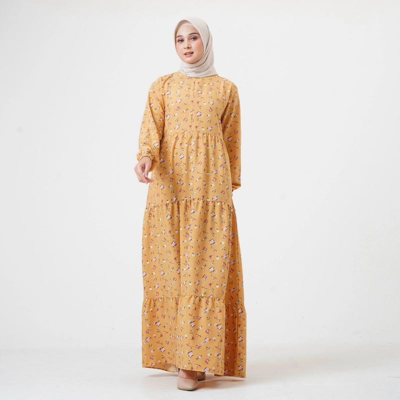 Product image Lusianasae - Lusianasae - Kalalili Dress warna Orange bahan crinkle seven Busui friendly M ORANGE