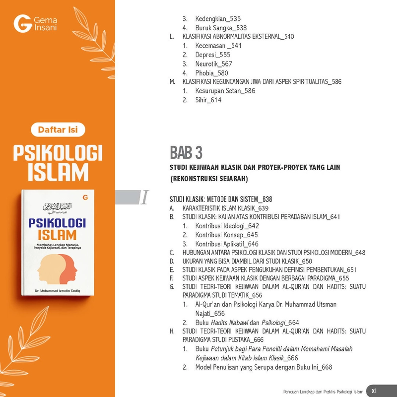 Product image Gema Insani - Psikologi Islam 15 x 23 cm HC