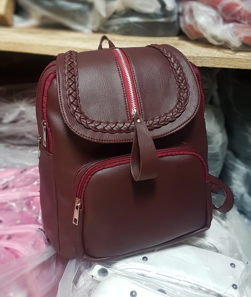 Product image CBL - Tas Ransel Sekolah Kuliah Anyam-Zipper CBLC04AZIP Allsize Merah (Marun)