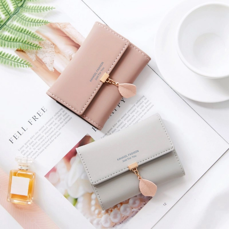 Product image KAHASIL - Dompet Lipat Wanita Pendek Mini Kecil Lucu Bahan Kulit PU Leather KHDP53 all variant DUSTY PINK