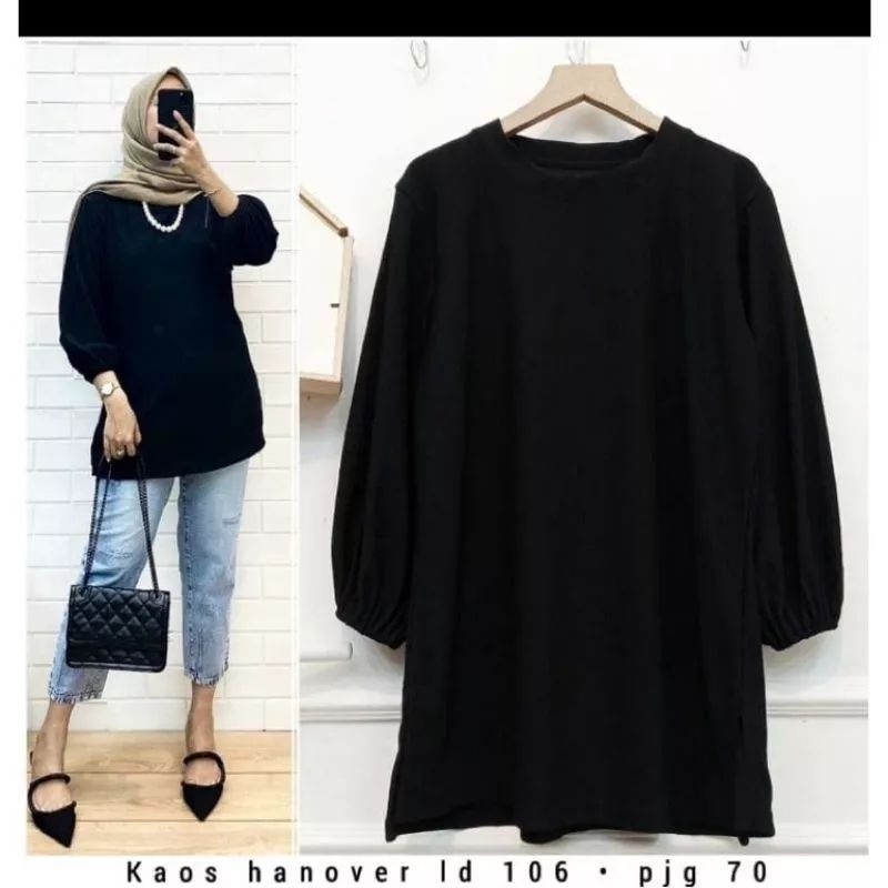 Product image MEQA DAILY - Hanover Blouse Atasan Wanita Knit Allsize Hitam
